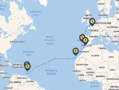 Mapa plavby